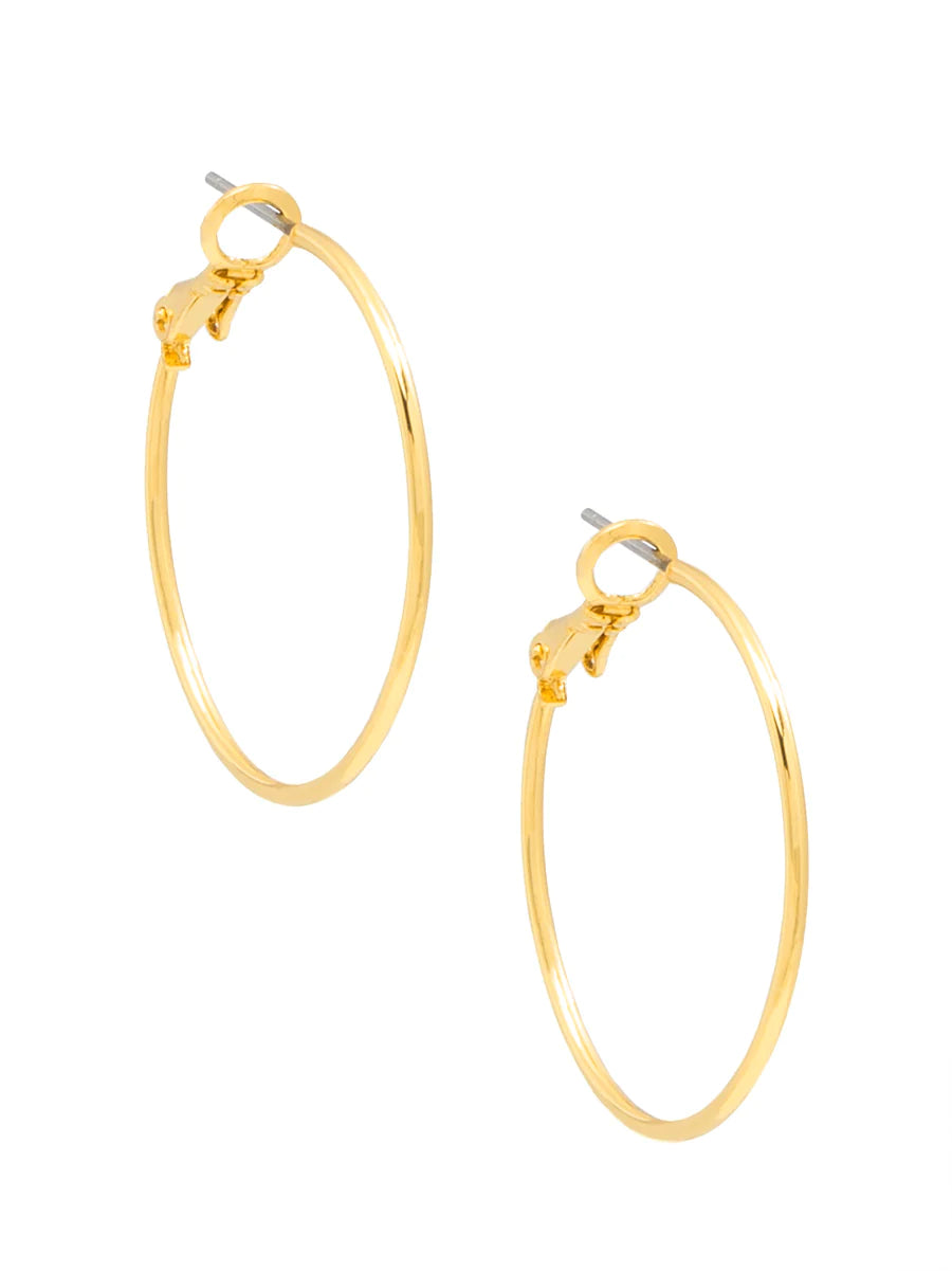Small Metal Slim Hoop Earrings