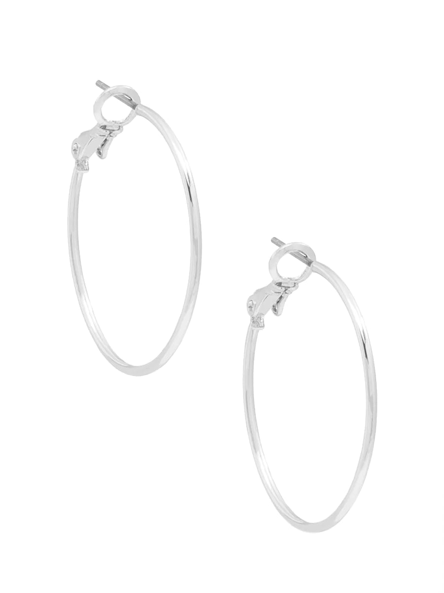 Small Metal Slim Hoop Earrings