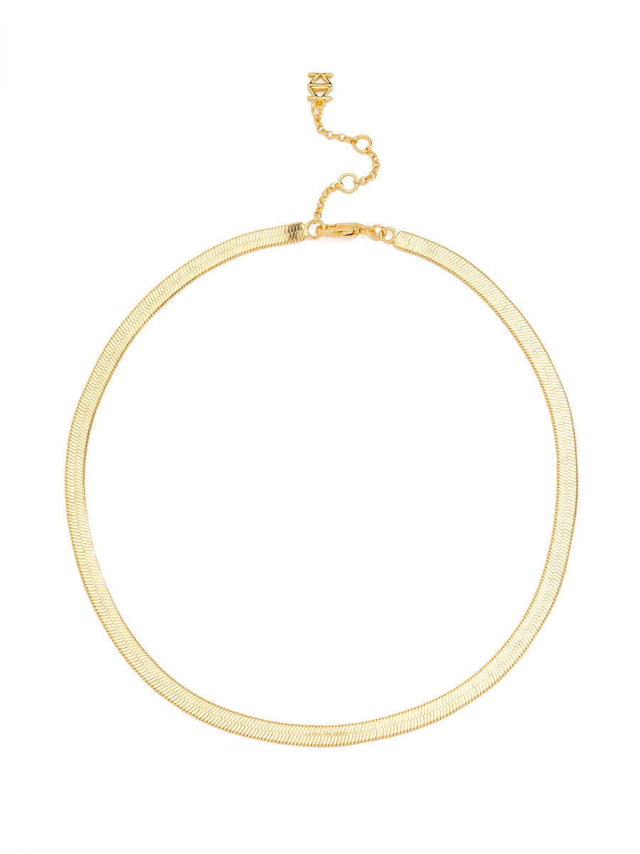 Single Strand Snake Chain Collar Necklace
