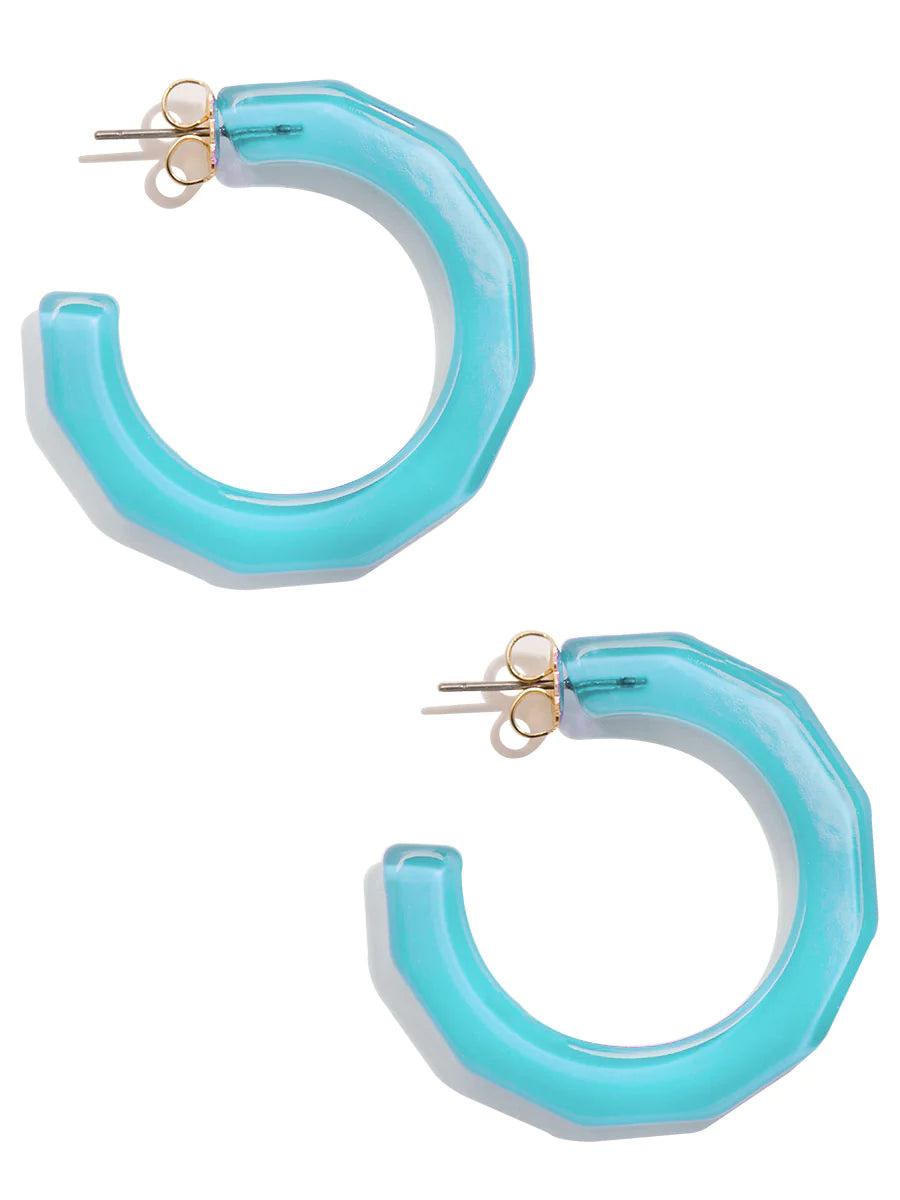 Large Resin Hoop Earring