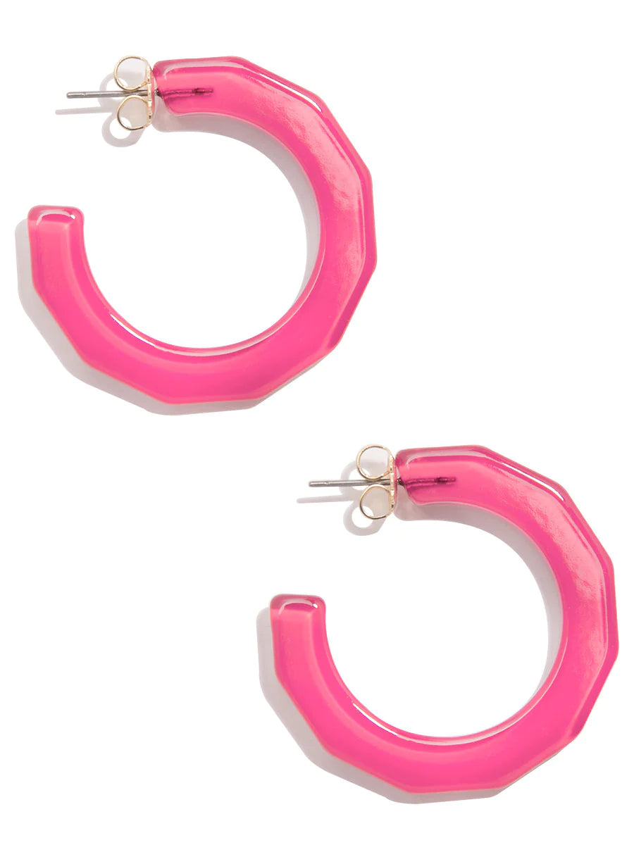 Large Resin Hoop Earring