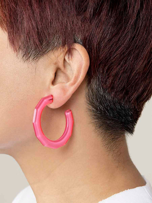 Large Resin Hoop Earring