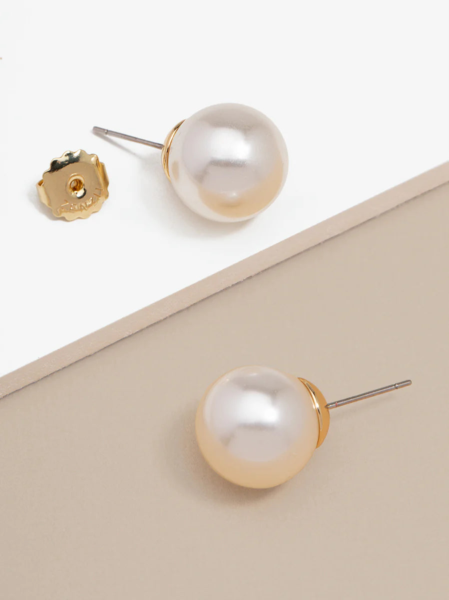 Chunky Pearl Bead Stud Earring