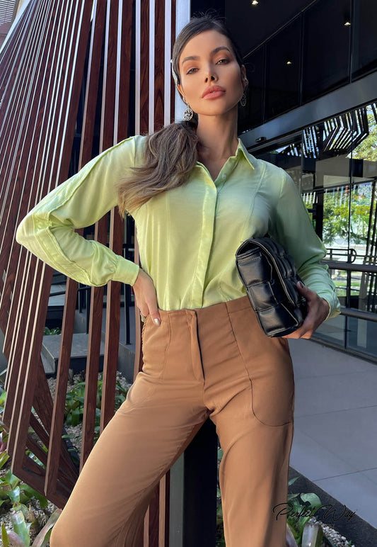 Light Green Button Up Shirt