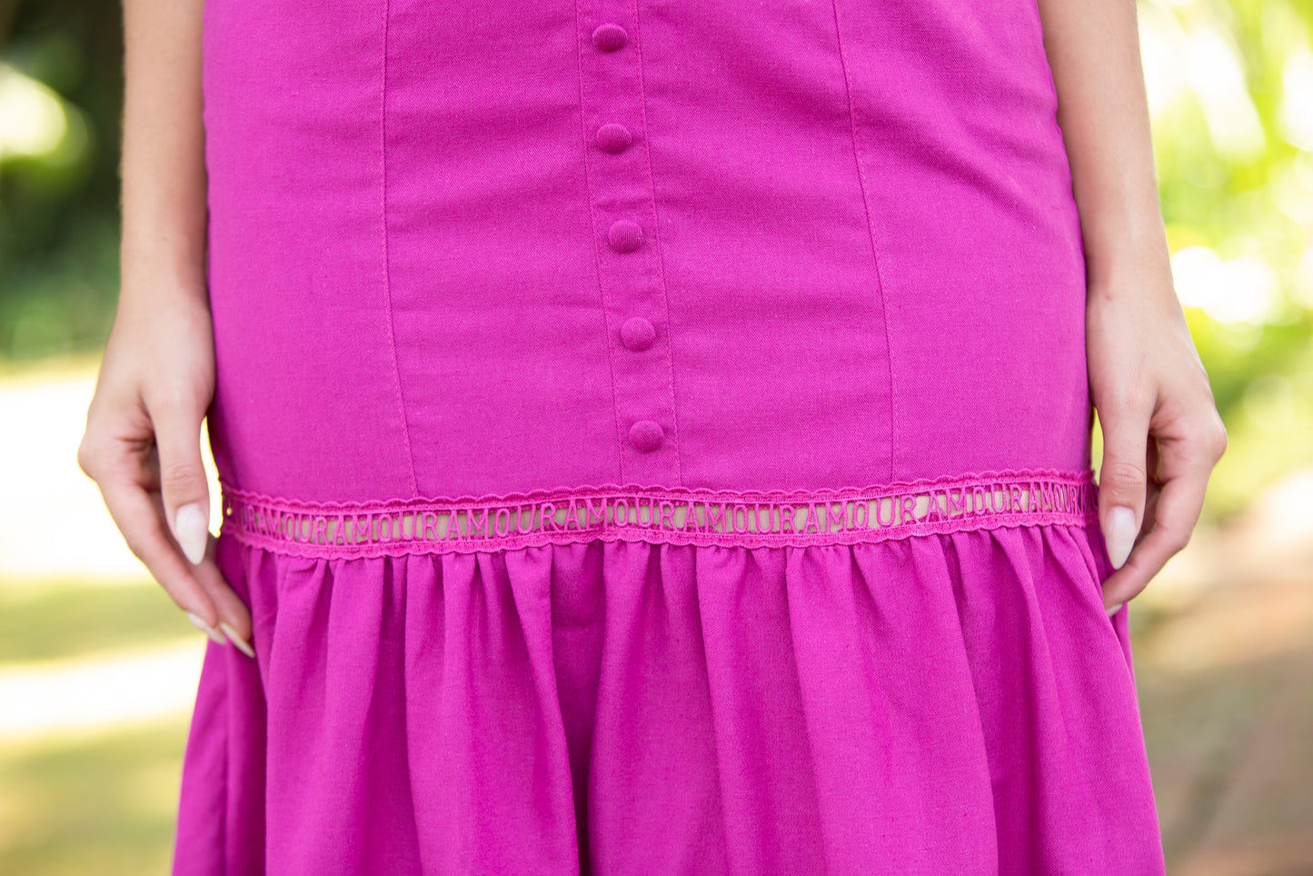 Amor - Dark Pink Midi Dress