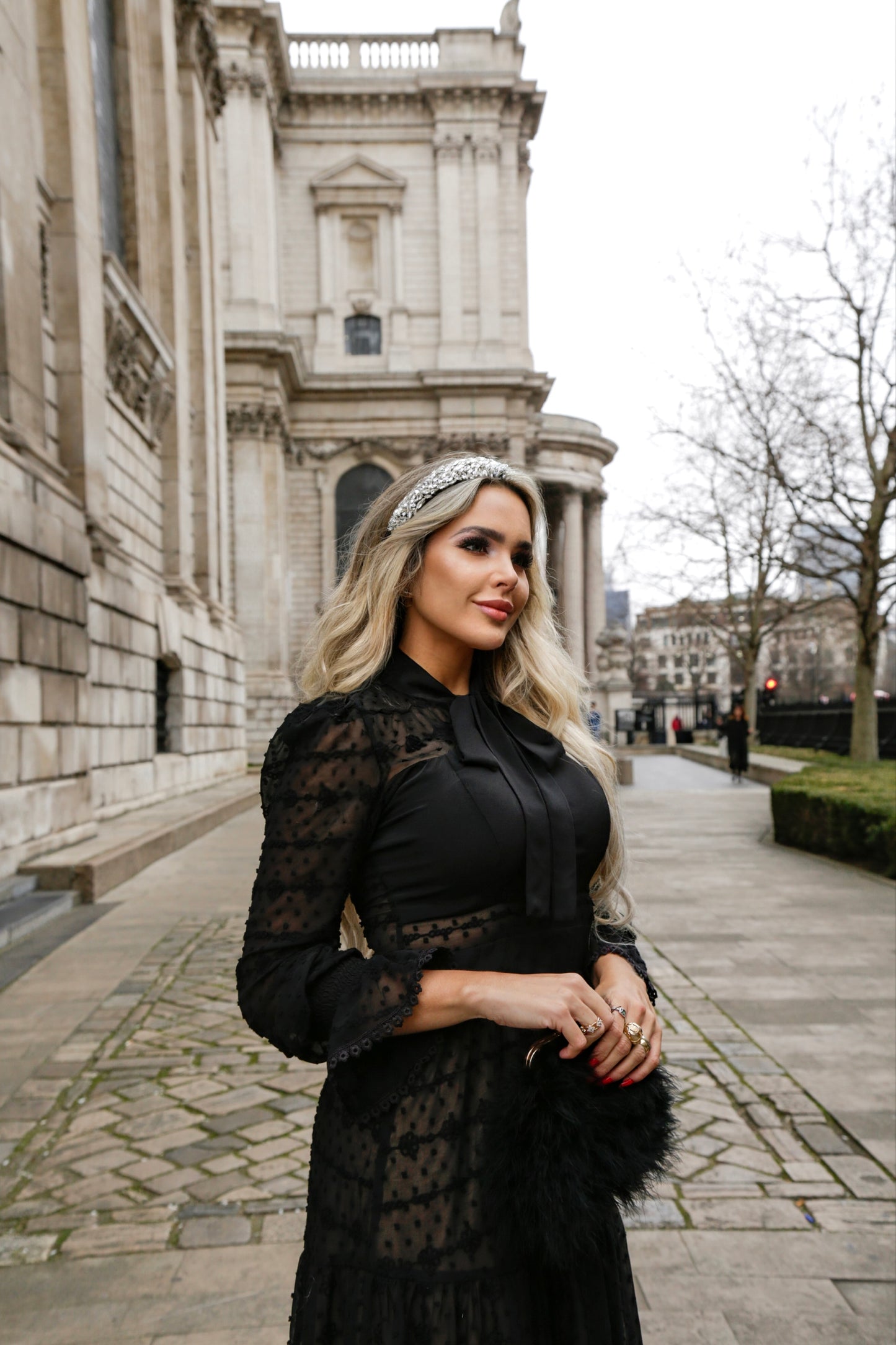 Carlota - Black Midi Dress