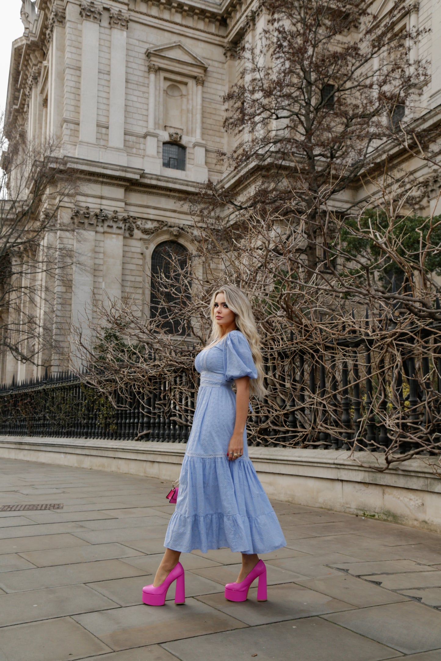 Kathrine - Light Blue Midi Dress