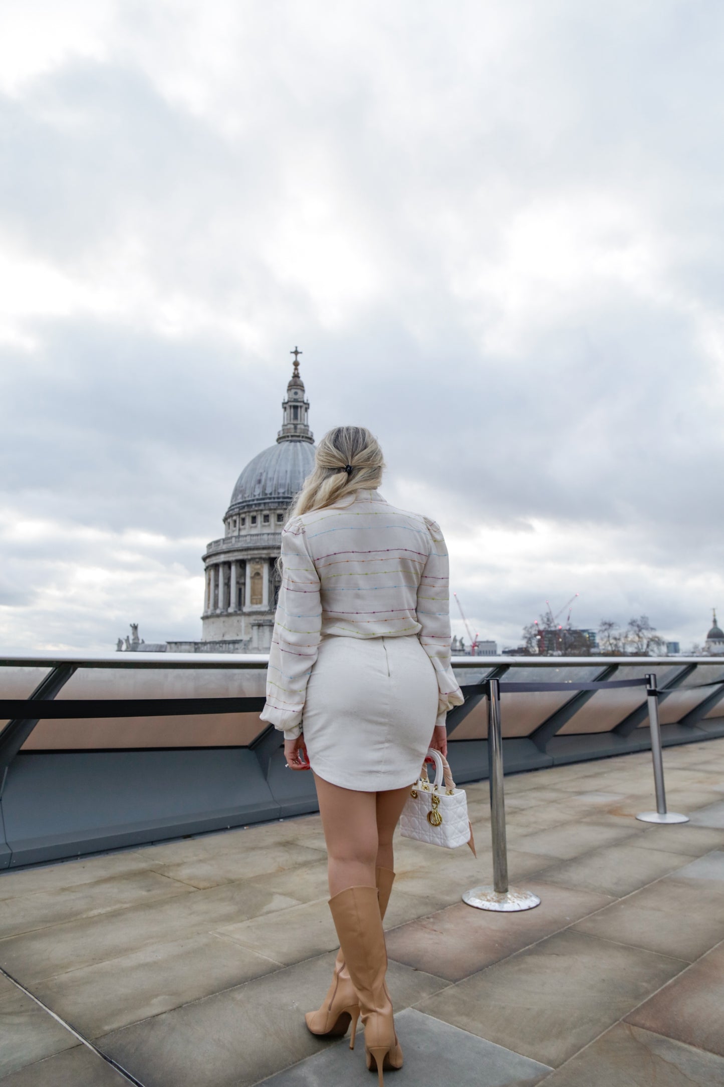 Mary - Beige Blouse and Skirt Set