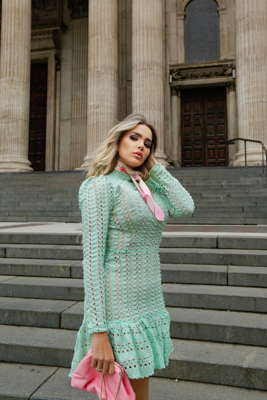 Dandara - Green Long Sleeve Short Dress