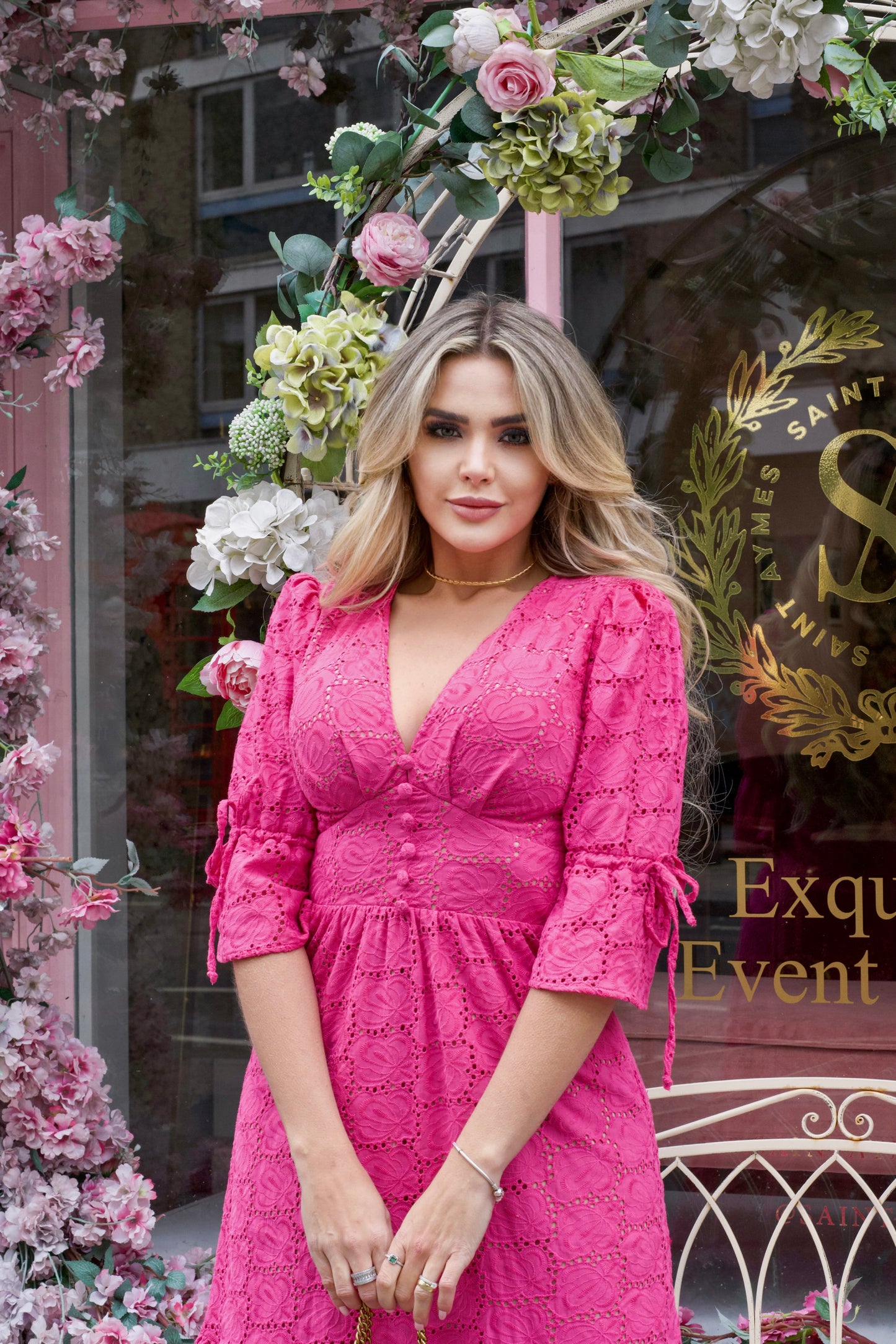 Bertha - Pink Midi Dress