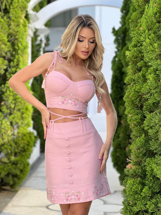 Barbie - Pink Set Skirt and Cropped top