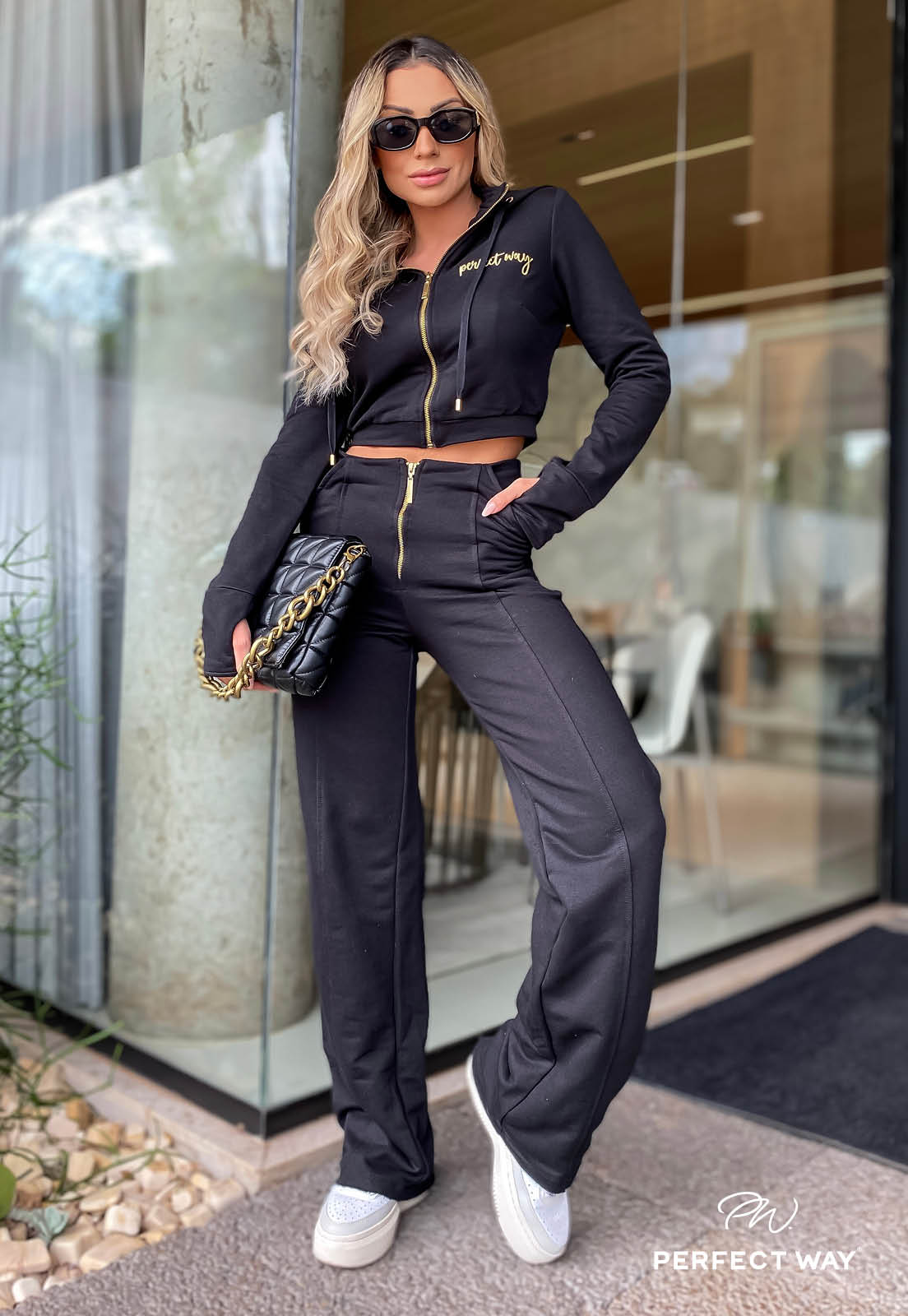 Black Track Suit Set