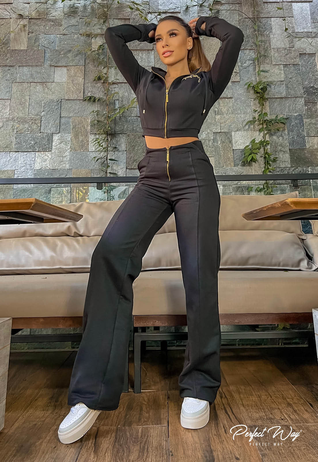 Black Track Suit Set