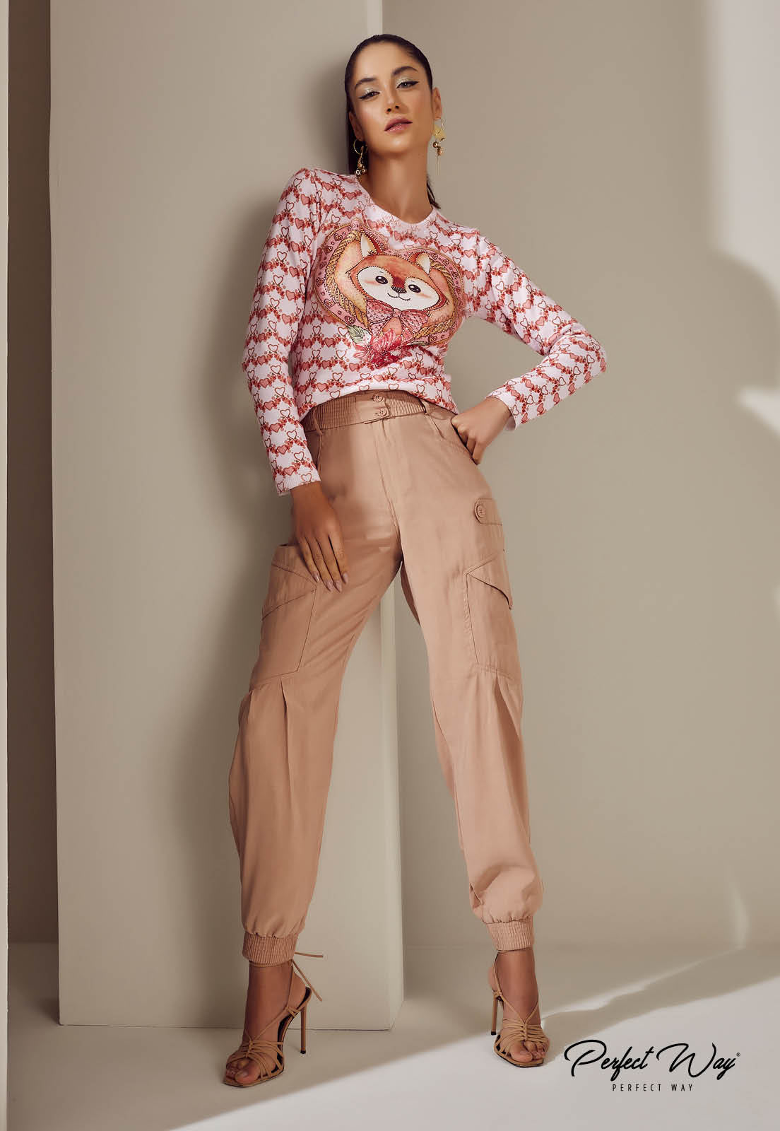 Cute Fox Print Sweater